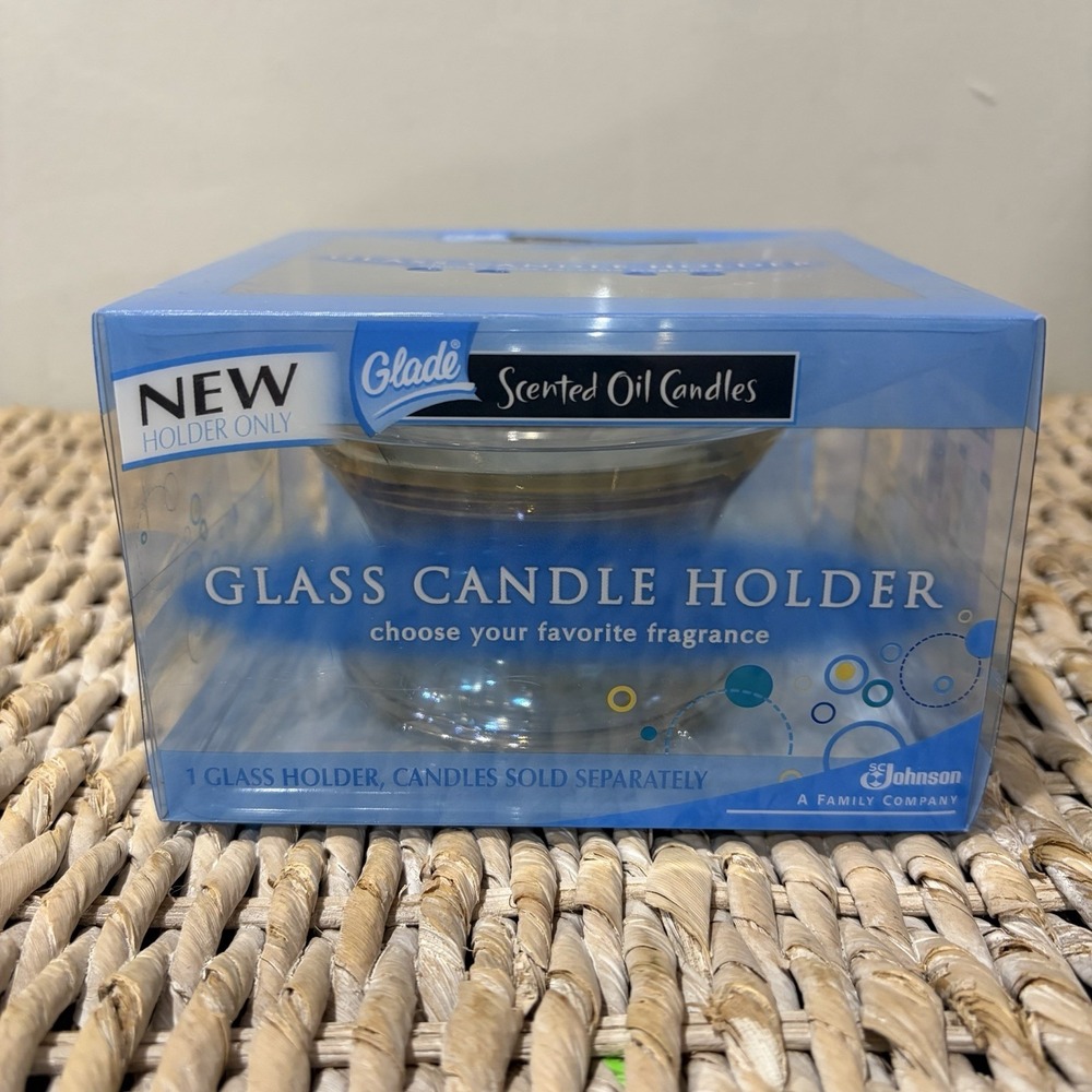 NIB Glade Scented Oil‎ GLASS CANDLE HOLDER only NO candles